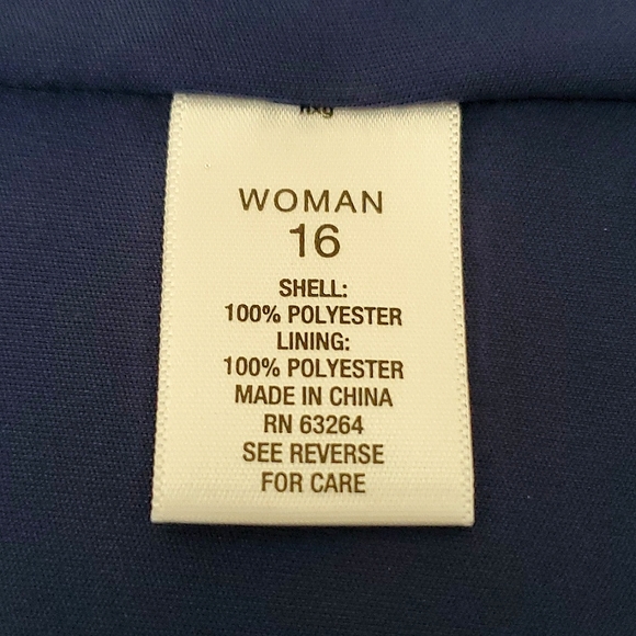 🆕️ ROZ & ALI Navy Floral Bell Sleeve Dress SIZE: 16 - Picture 10 of 11